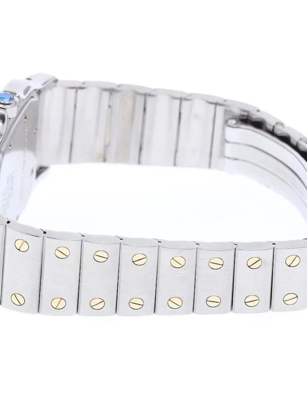 CARTIER Santos GalbeeLM Date YG bezel Quartz Men's Watch_966767